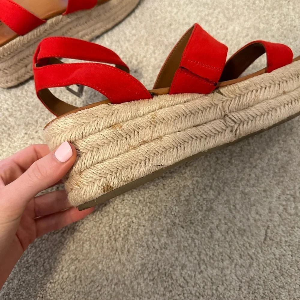 American Eagle Red Espadrille Sandals